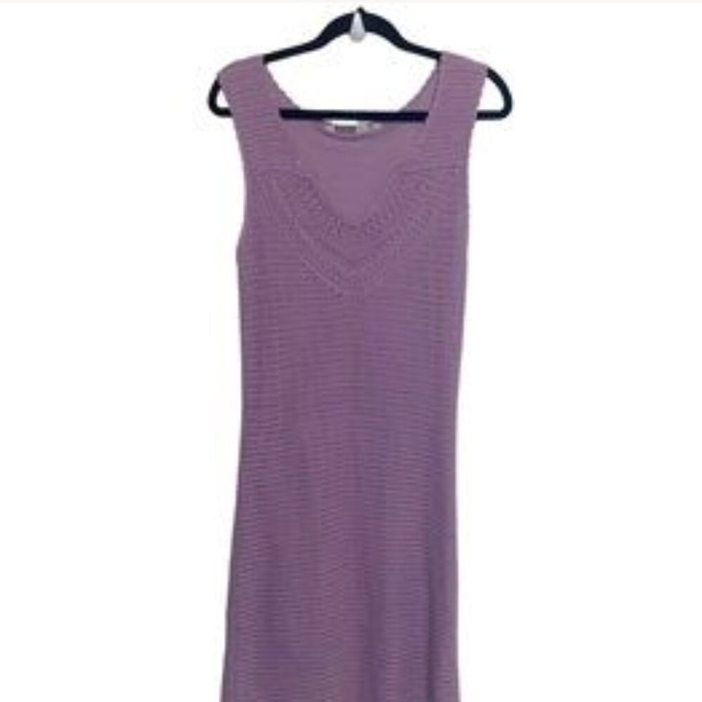 Athleta Kirra Crochet Sleeveless Dress Lilac Purple Womens Large Boho Beach